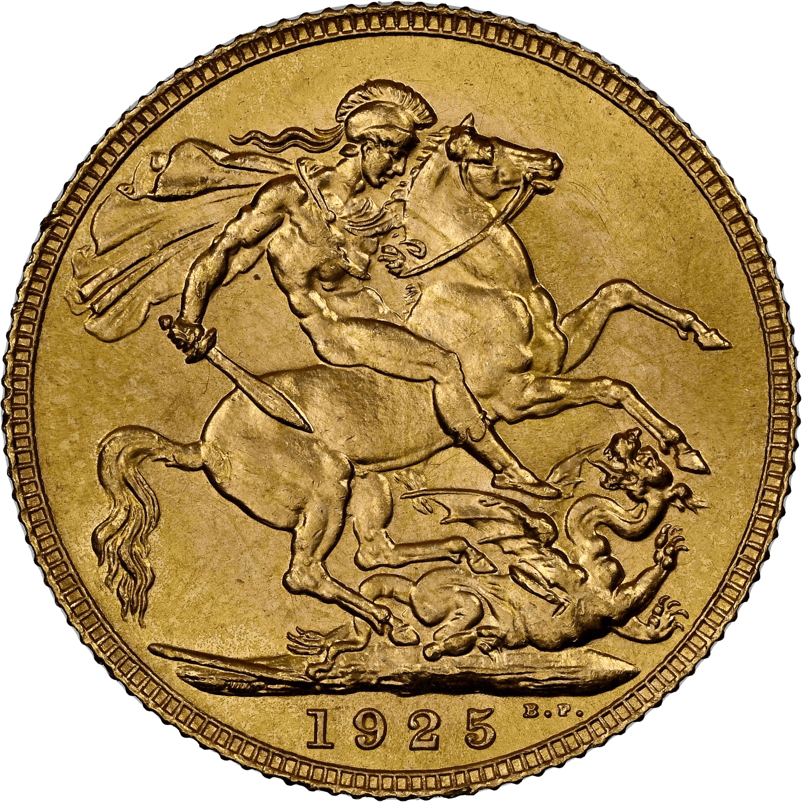 Gouden Sovereign George V - keerzijde